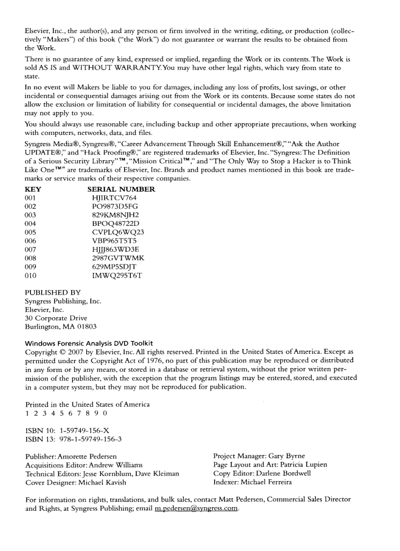 image for page Windows Forensic Analysis Apr 2007