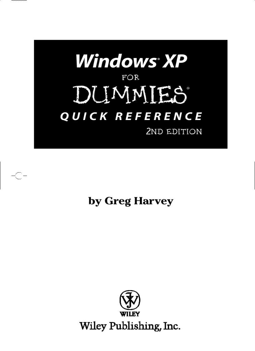 image for page Windows XP for Dummies Quick Reference 2nd Edition
