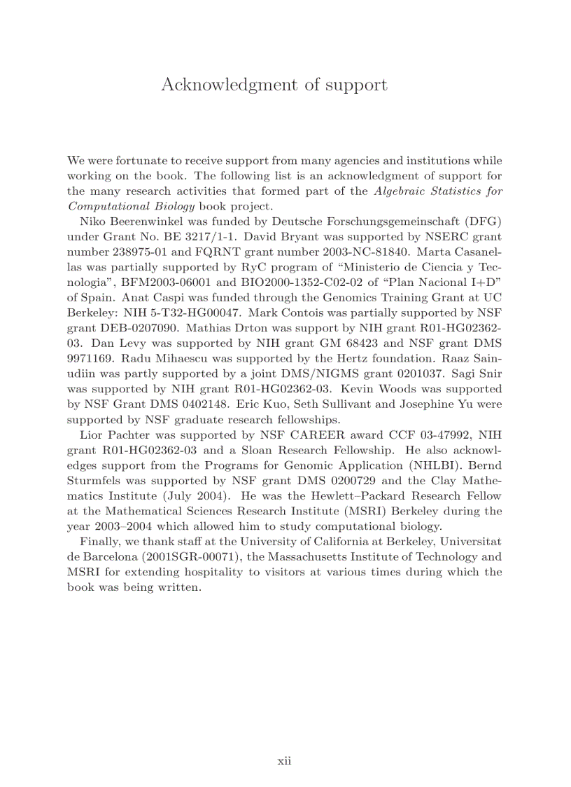 image for page Algebraic Statistics for Computational Biology