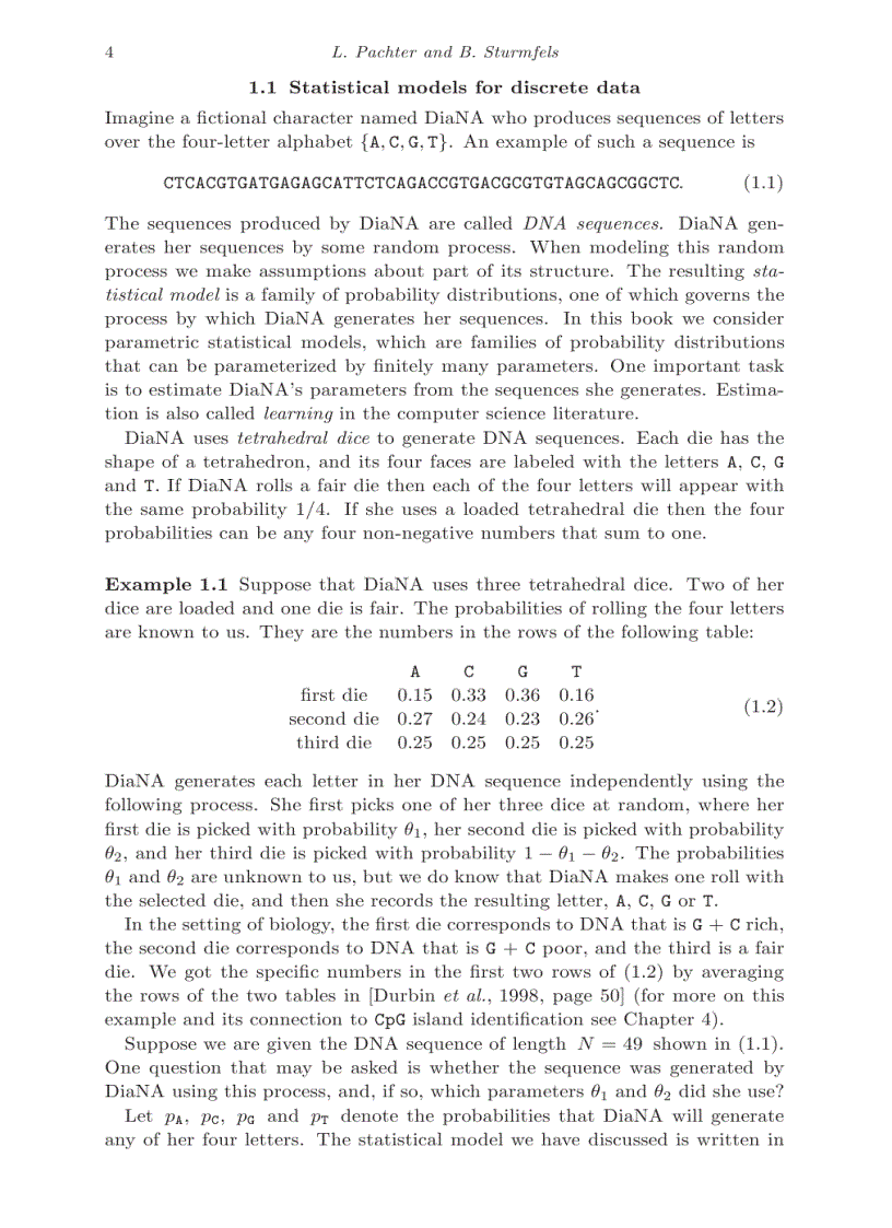 image for page Algebraic Statistics for Computational Biology