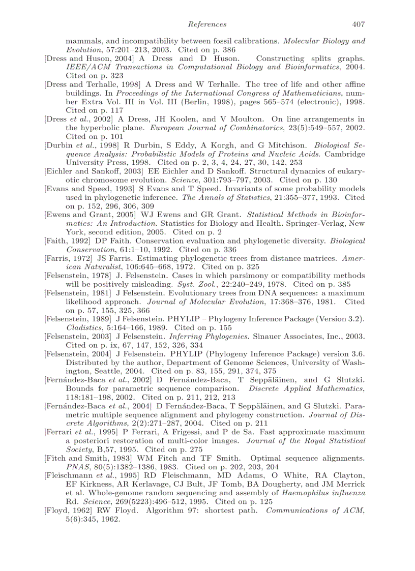 image for page Algebraic Statistics for Computational Biology