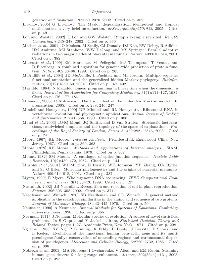 image for page Algebraic Statistics for Computational Biology