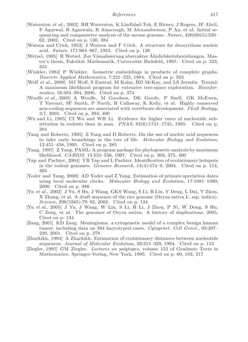 image for page Algebraic Statistics for Computational Biology