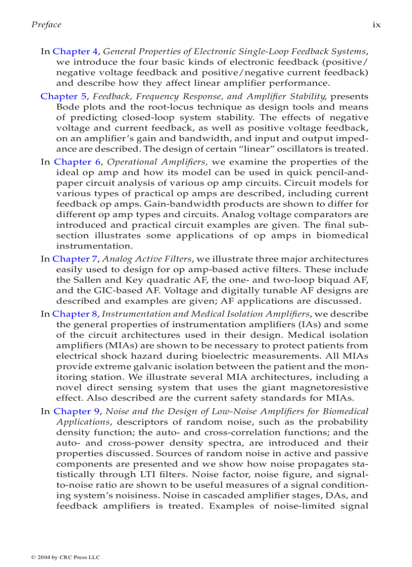 image for page Analysis and Application of Analog Electronic Circuits to Biomedical
