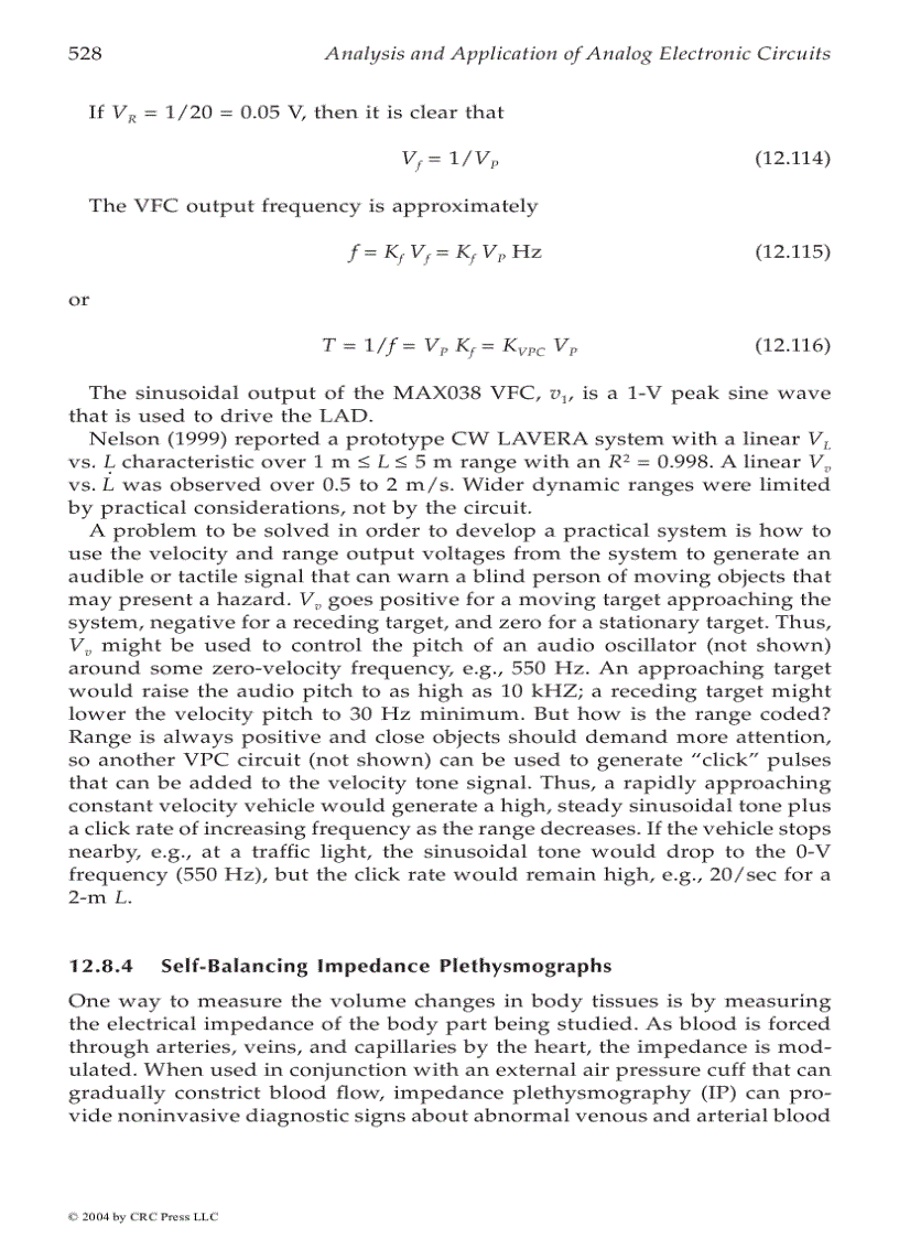 image for page Analysis and Application of Analog Electronic Circuits to Biomedical
