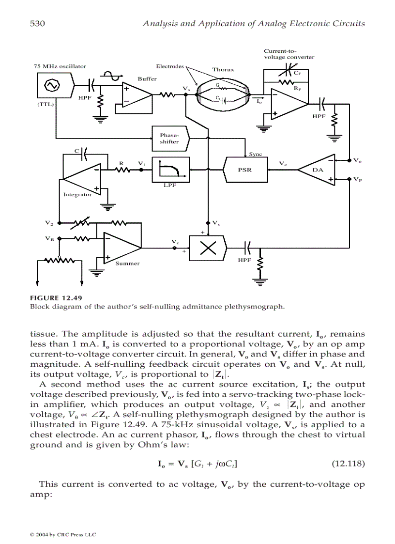 image for page Analysis and Application of Analog Electronic Circuits to Biomedical