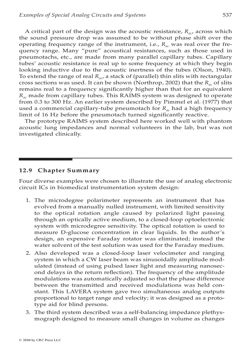 image for page Analysis and Application of Analog Electronic Circuits to Biomedical