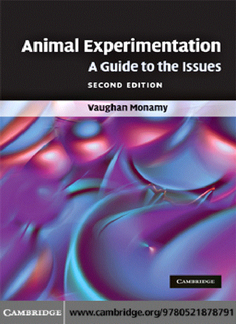 image for page Animal Experimentation A Guide to the Issues 2nd Edition