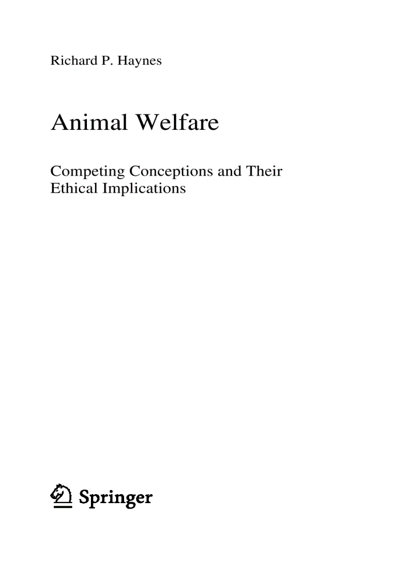image for page Animal Welfare Competing Conceptions and Their Ethical Implications