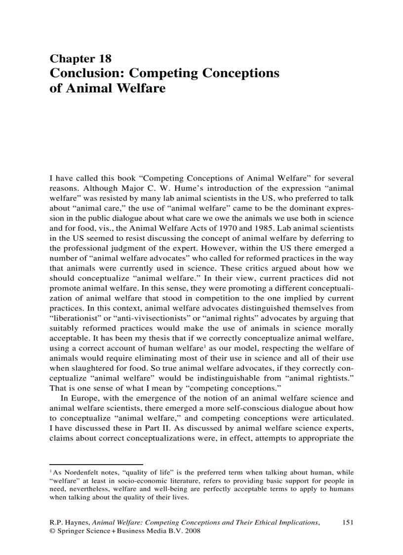 image for page Animal Welfare Competing Conceptions and Their Ethical Implications