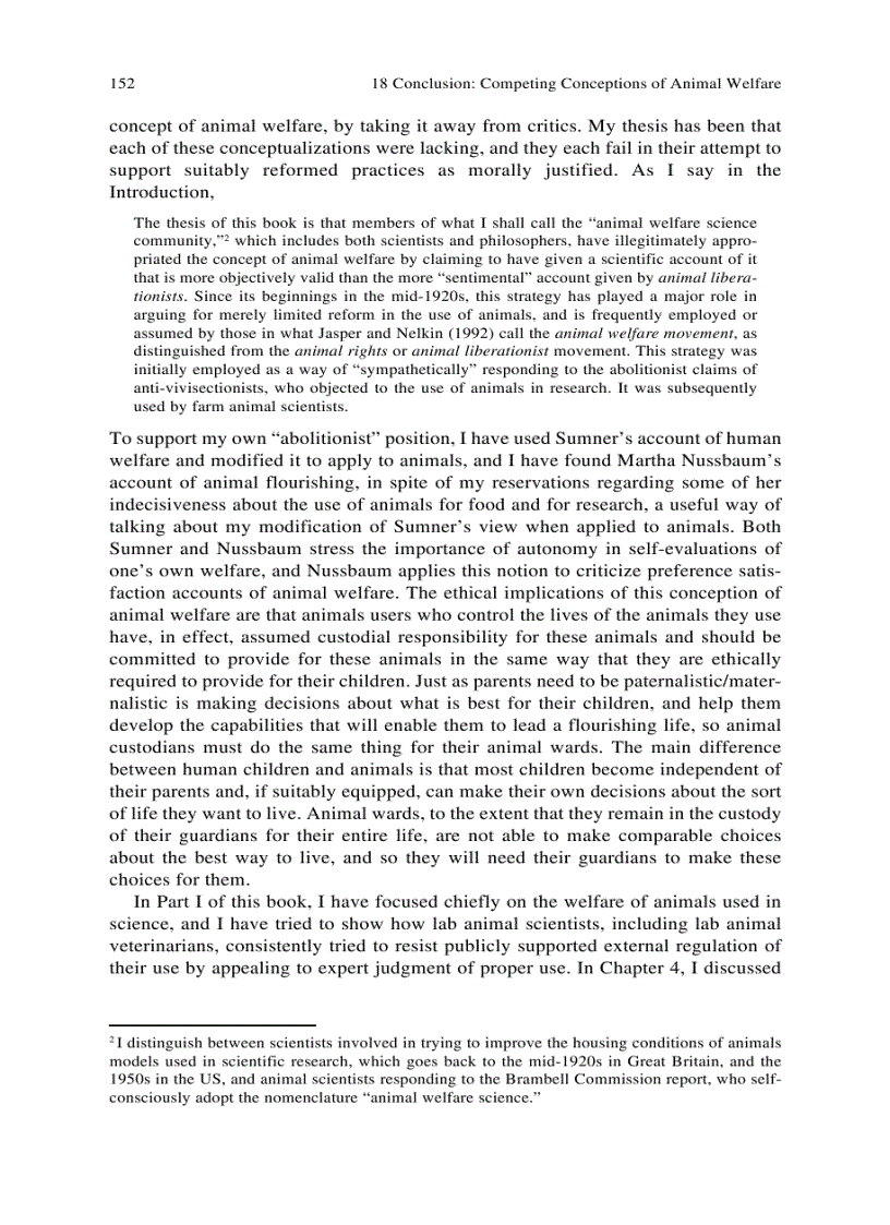 image for page Animal Welfare Competing Conceptions and Their Ethical Implications