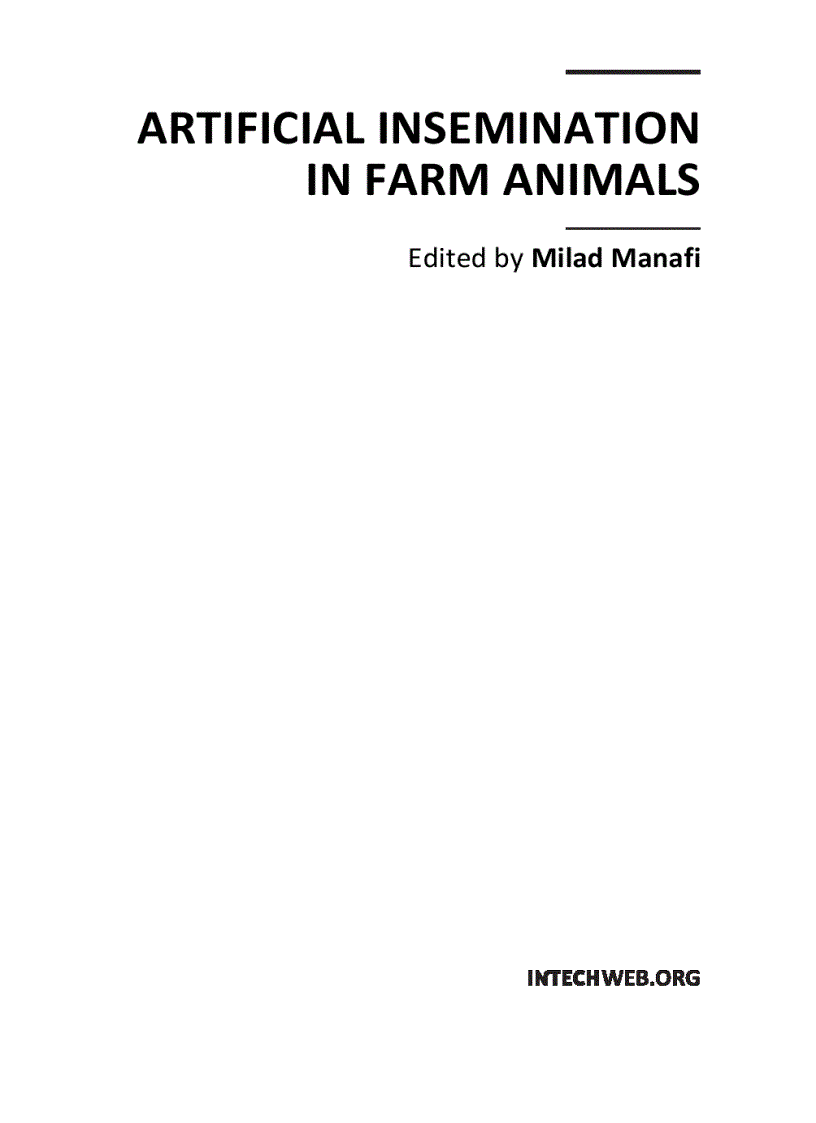 image for page Artificial Insemination in Farm Animals