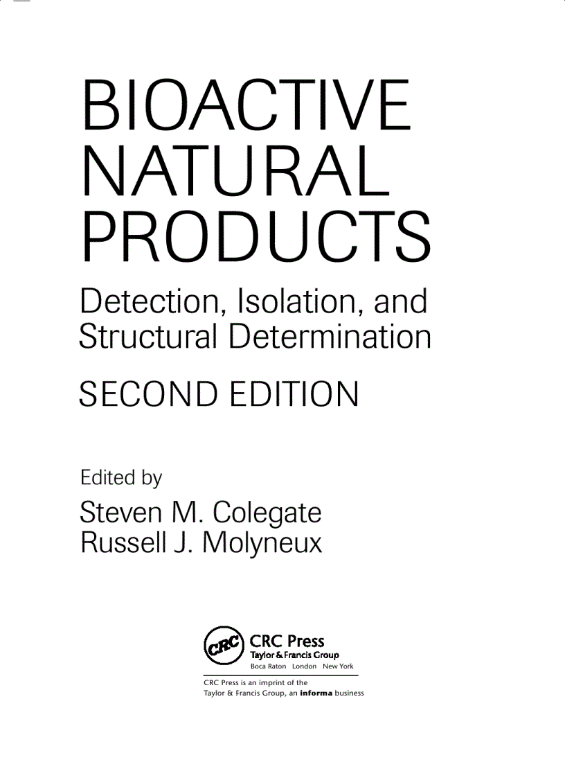 image for page Bioactive Natural Products 2nd Edition