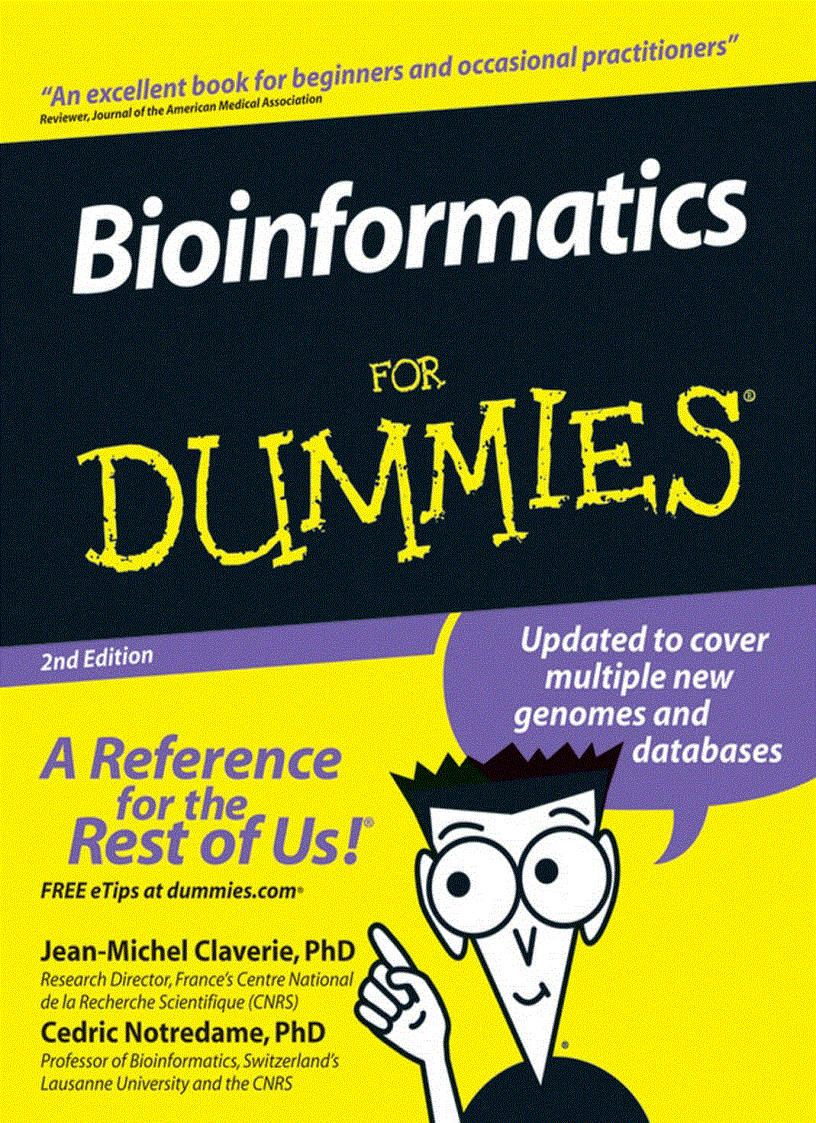 image for page Bioinformatics For Dummies 2nd Edition