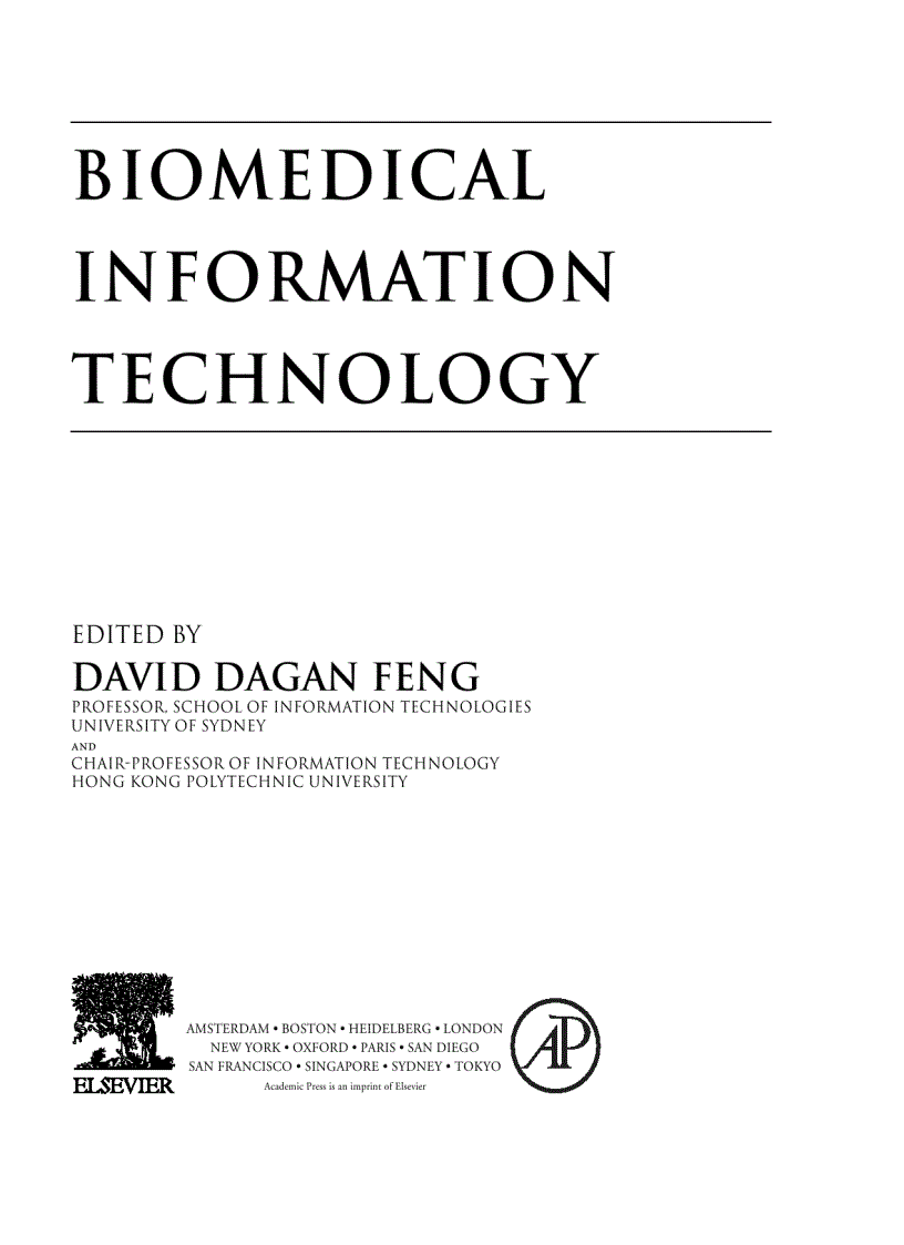 image for page Biomedical Information Technology
