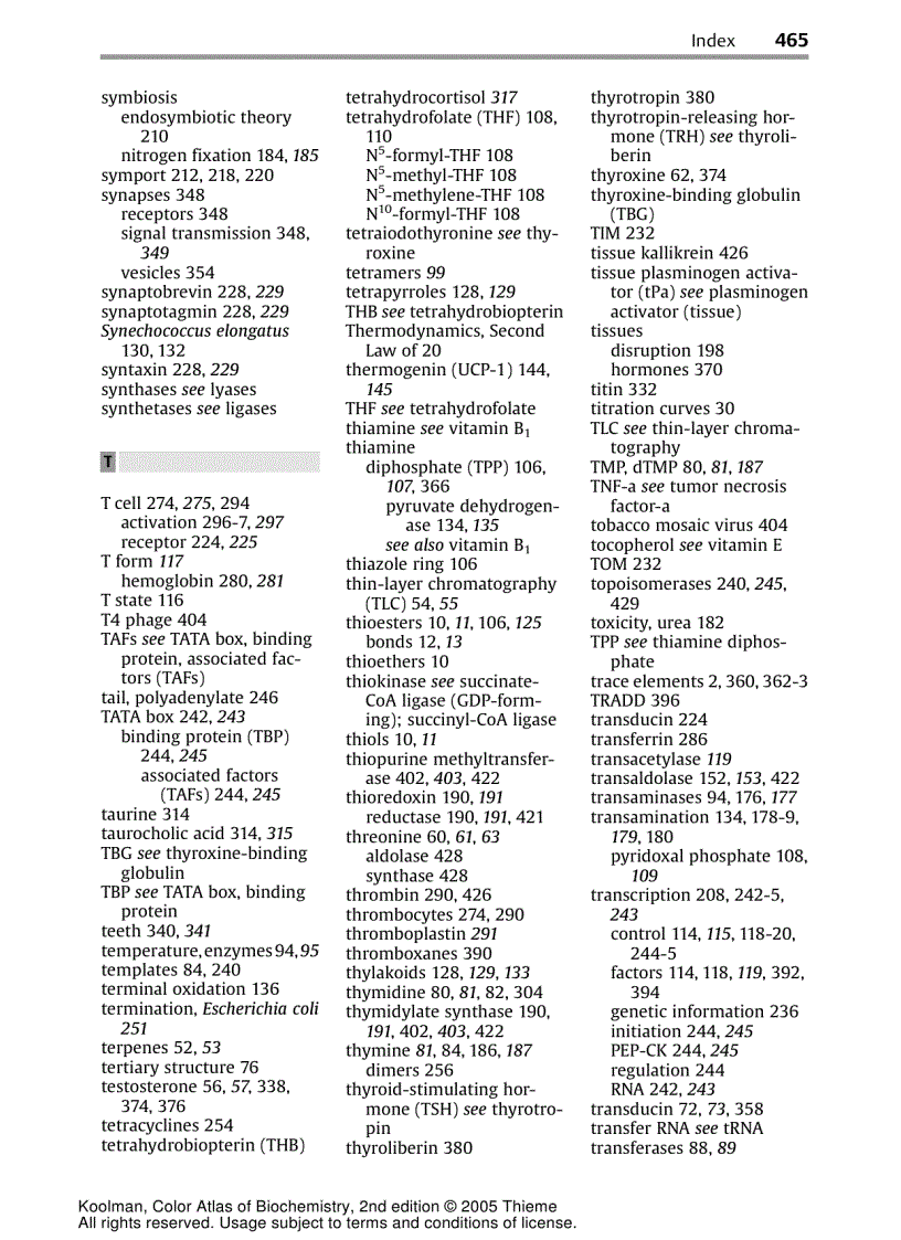 image for page Color Atlas of Biochemistry