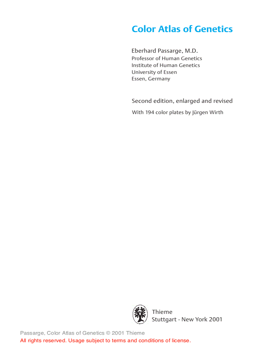 image for page Color Atlas of Genetics Thieme Flexibook 2nd Edition
