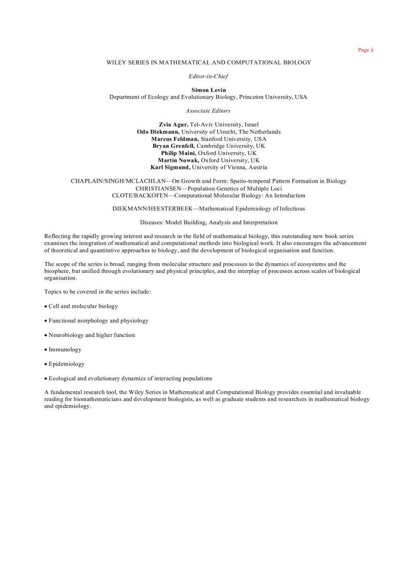 image for page Computational Molecular Biology An Introduction