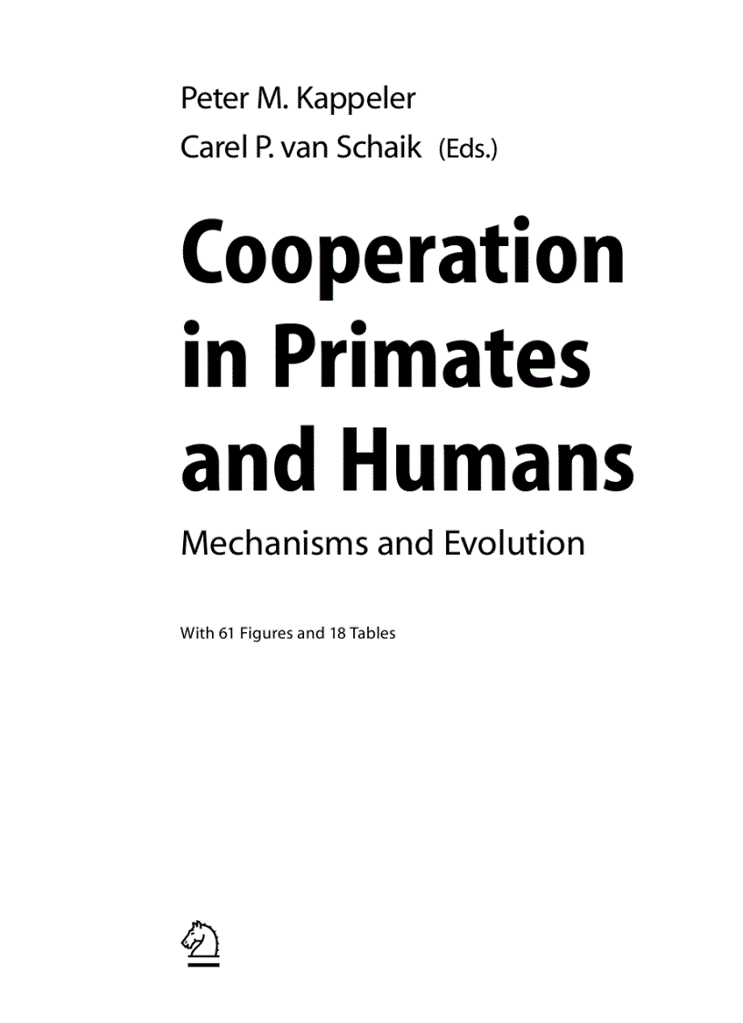 image for page Cooperation in Primates and Humans
