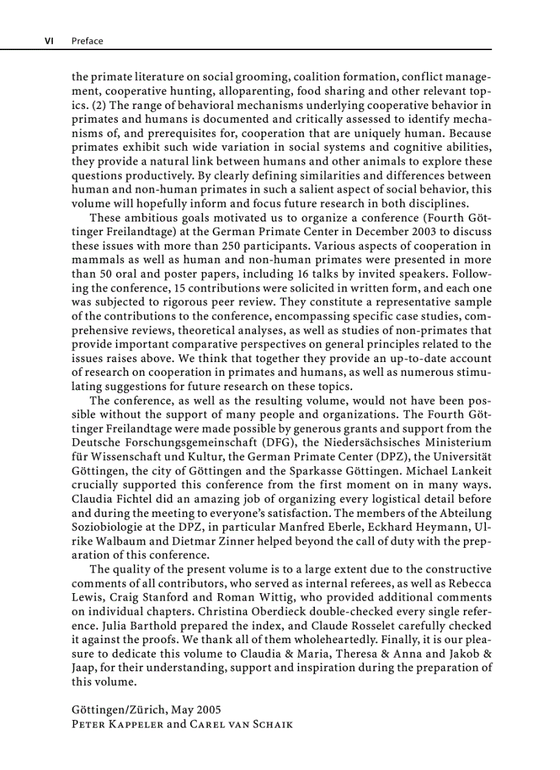 image for page Cooperation in Primates and Humans