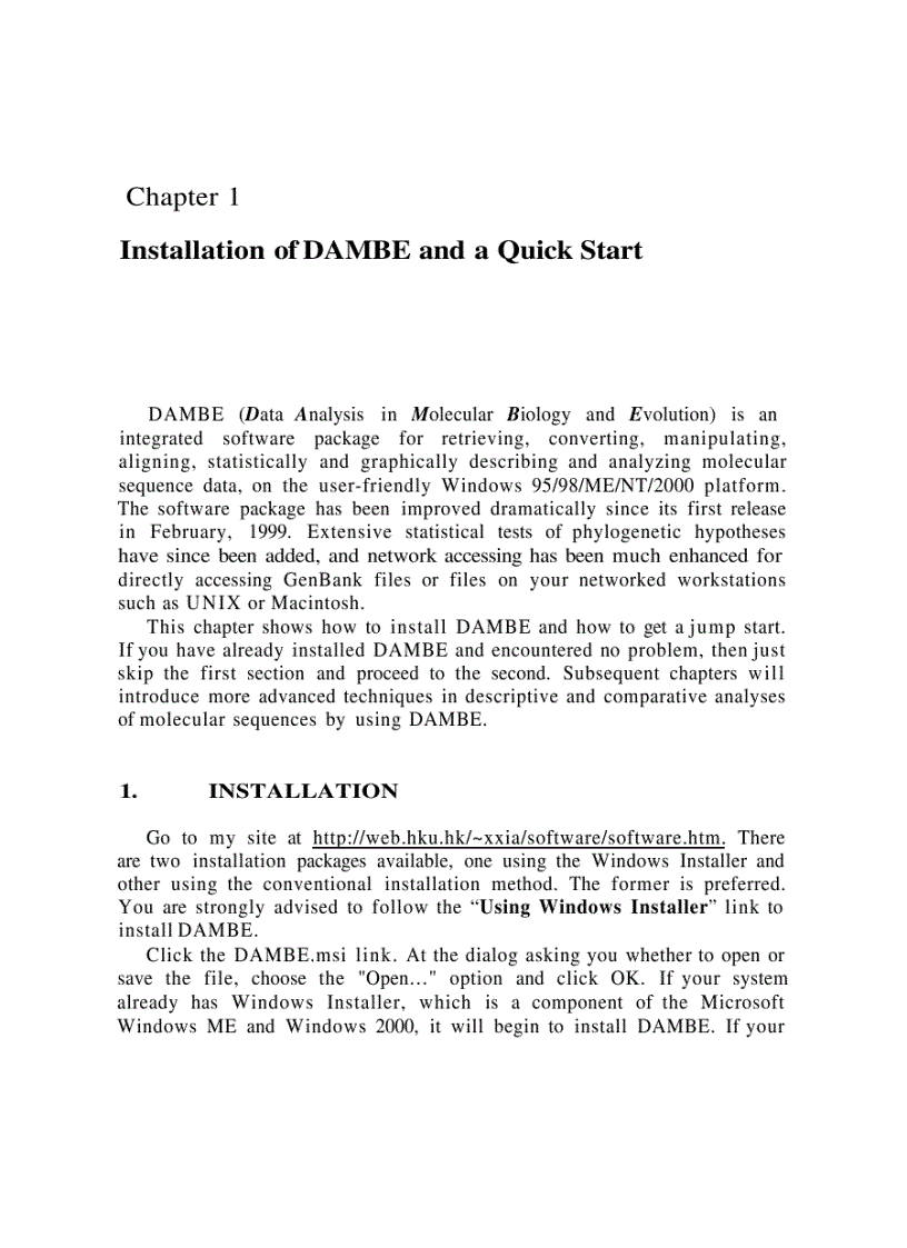 image for page Data Analysis in Molecular Biology and Evolution