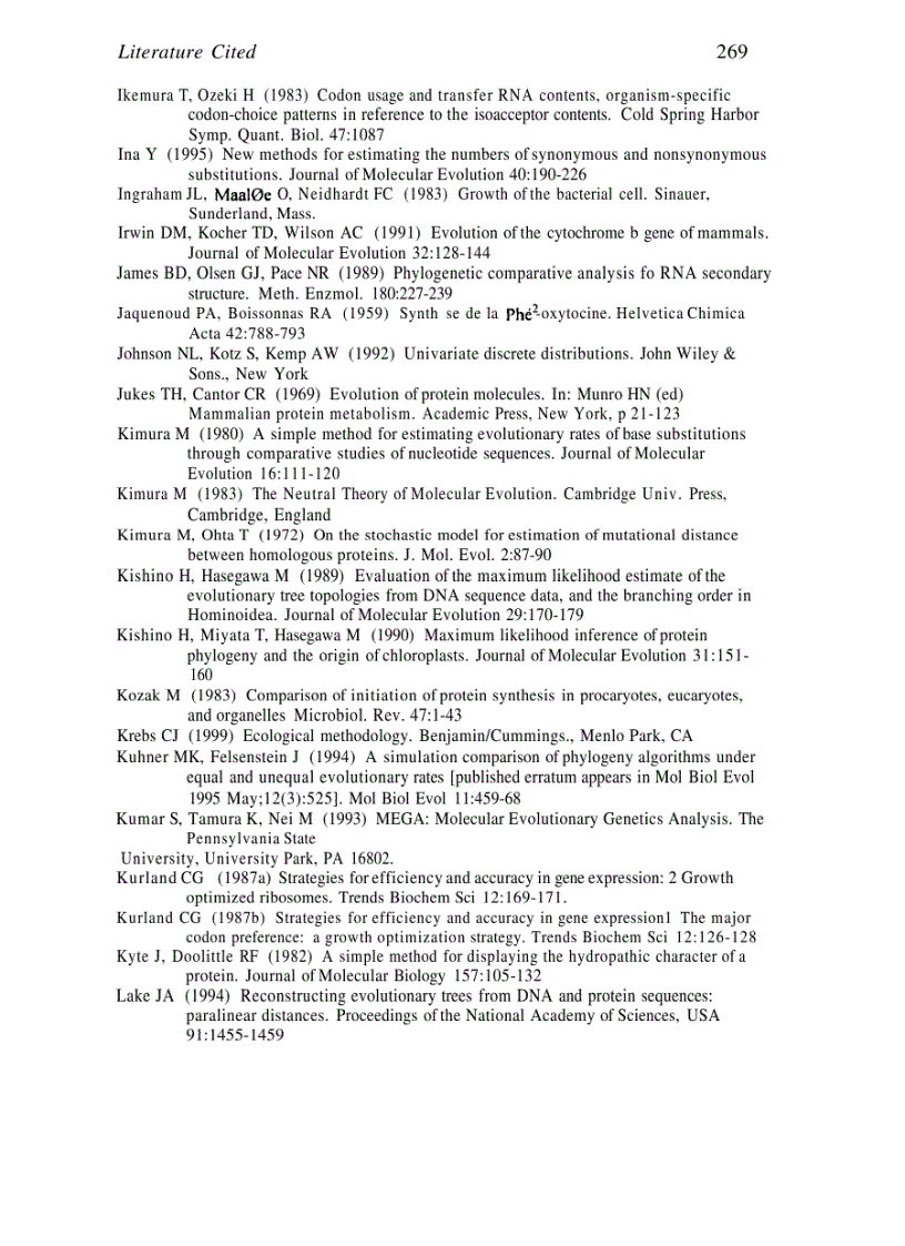 image for page Data Analysis in Molecular Biology and Evolution