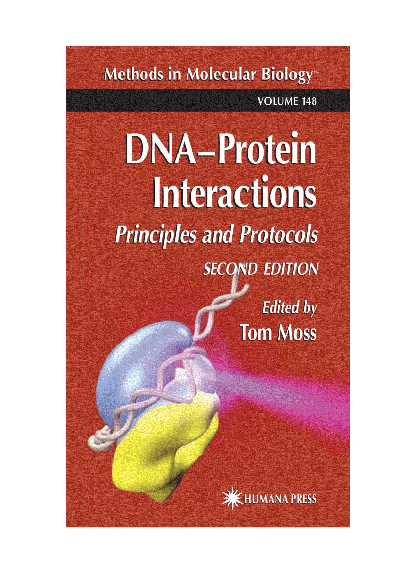 DNA Protein Interactions Principles and Protocols 2nd Edition