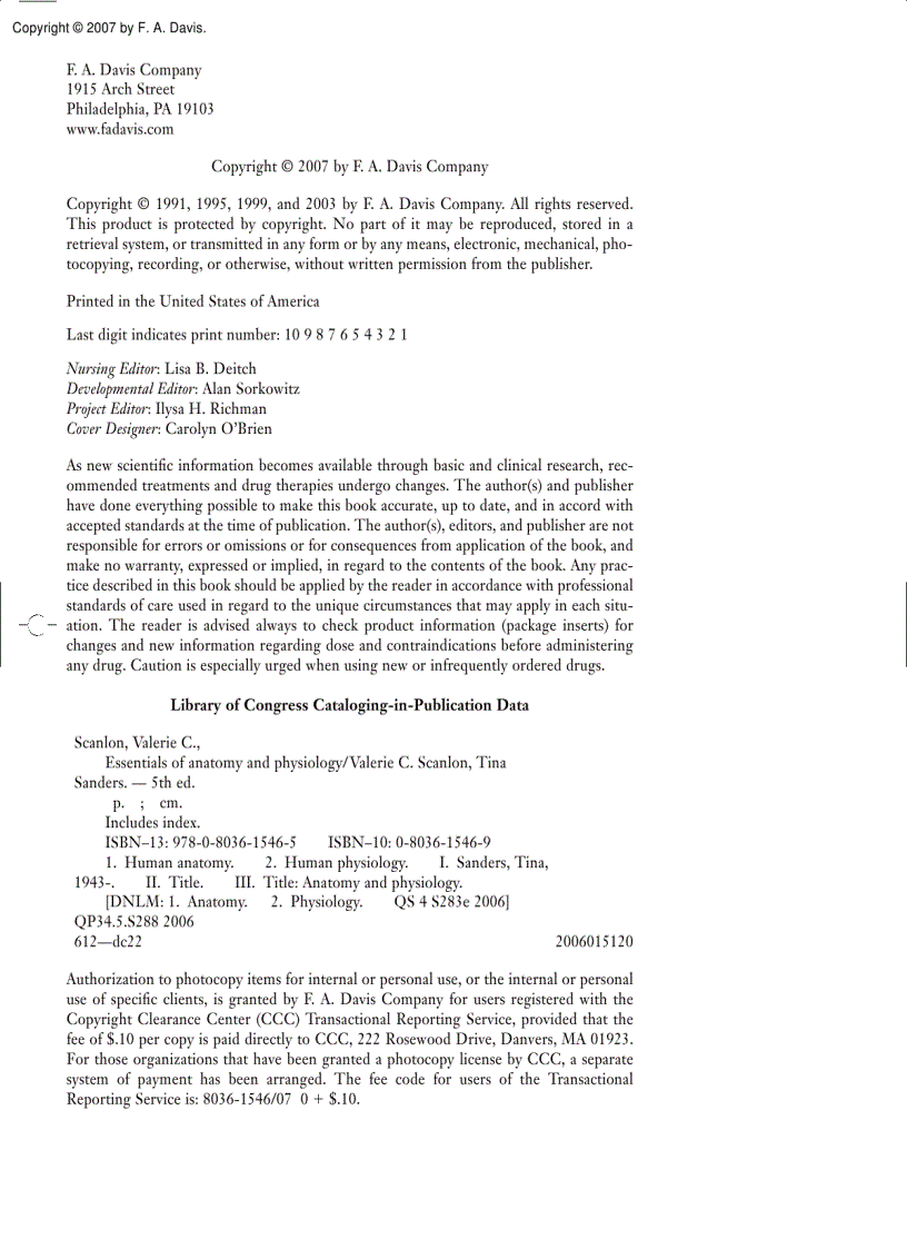 image for page Essentials of Anatomy and Physiology 5th Edition