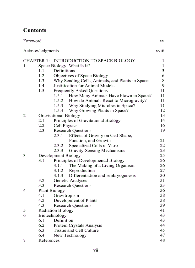 Fundamentals of Space Biology