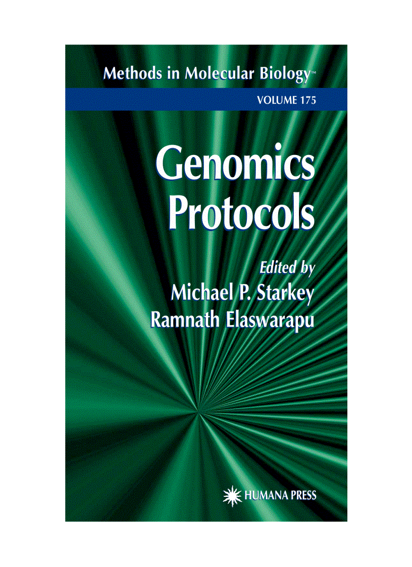image for page Genomics Protocols Methods in Molecular Biology