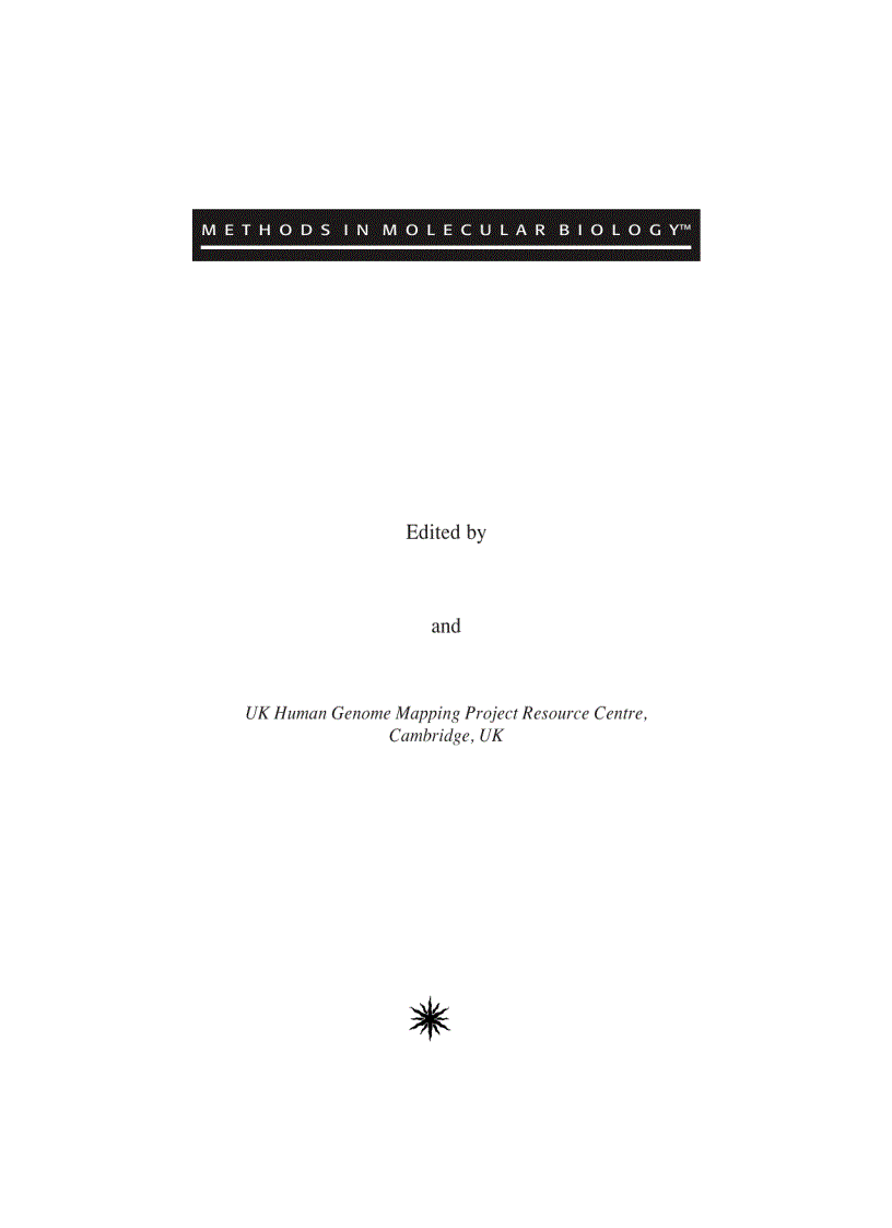 image for page Genomics Protocols Methods in Molecular Biology