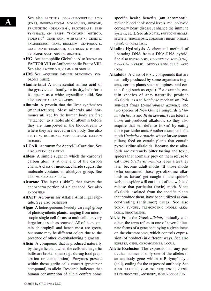 image for page Glossary of Biotechnology Terms 3rd Edition