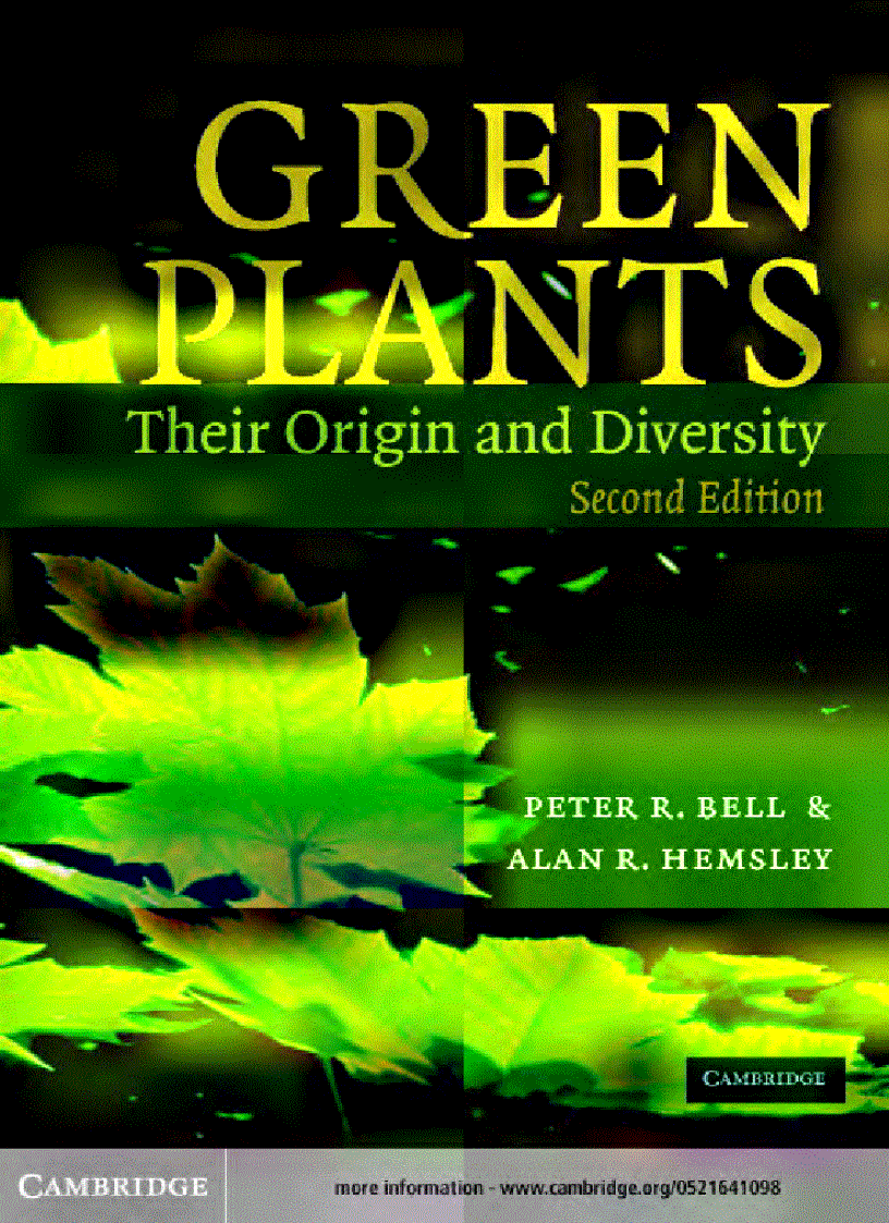 image for page Green Plants Their Origin and Diversity 2nd Edition