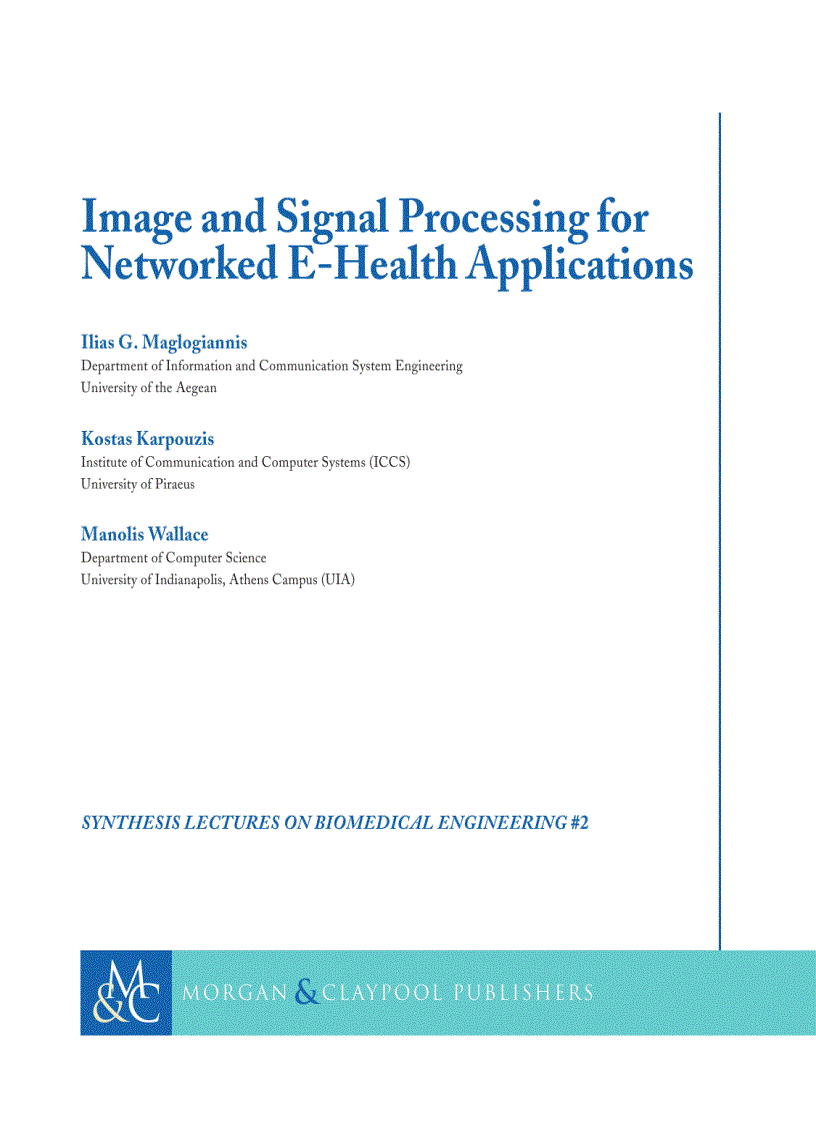 image for page Image and Signal Processing for Networked eHealth Applications