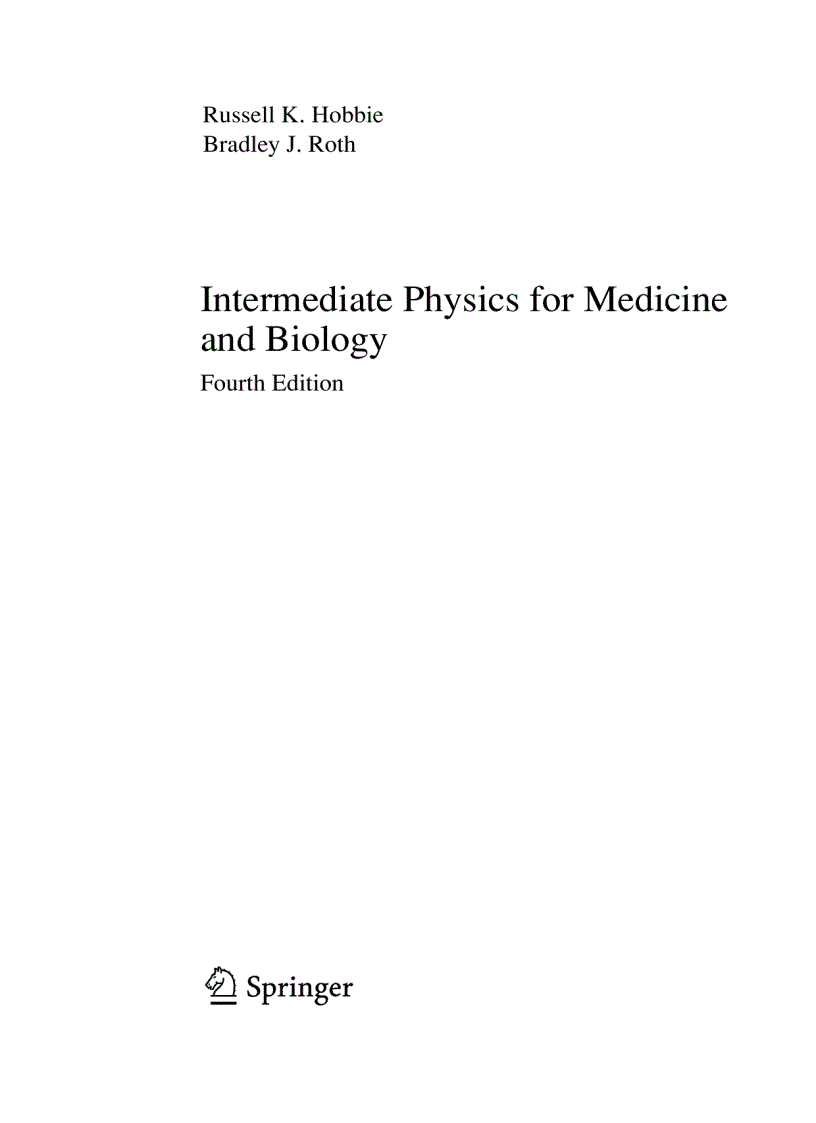 image for page Intermediate Physics for Medicine and Biology 4th Edition