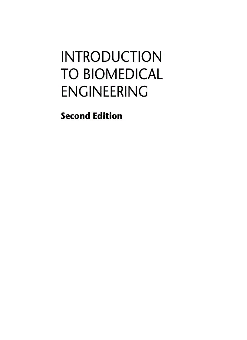 image for page Introduction to Biomedical Engineering 2nd Edition
