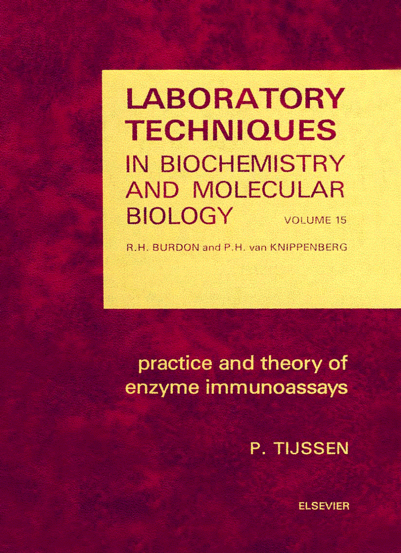 image for page Laboratory Techniques in Biochemistry and Molecular Biology Volume 15
