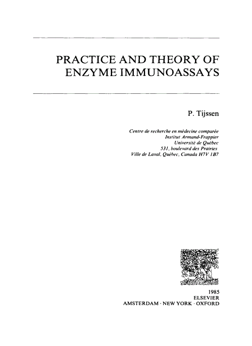 image for page Laboratory Techniques in Biochemistry and Molecular Biology Volume 15