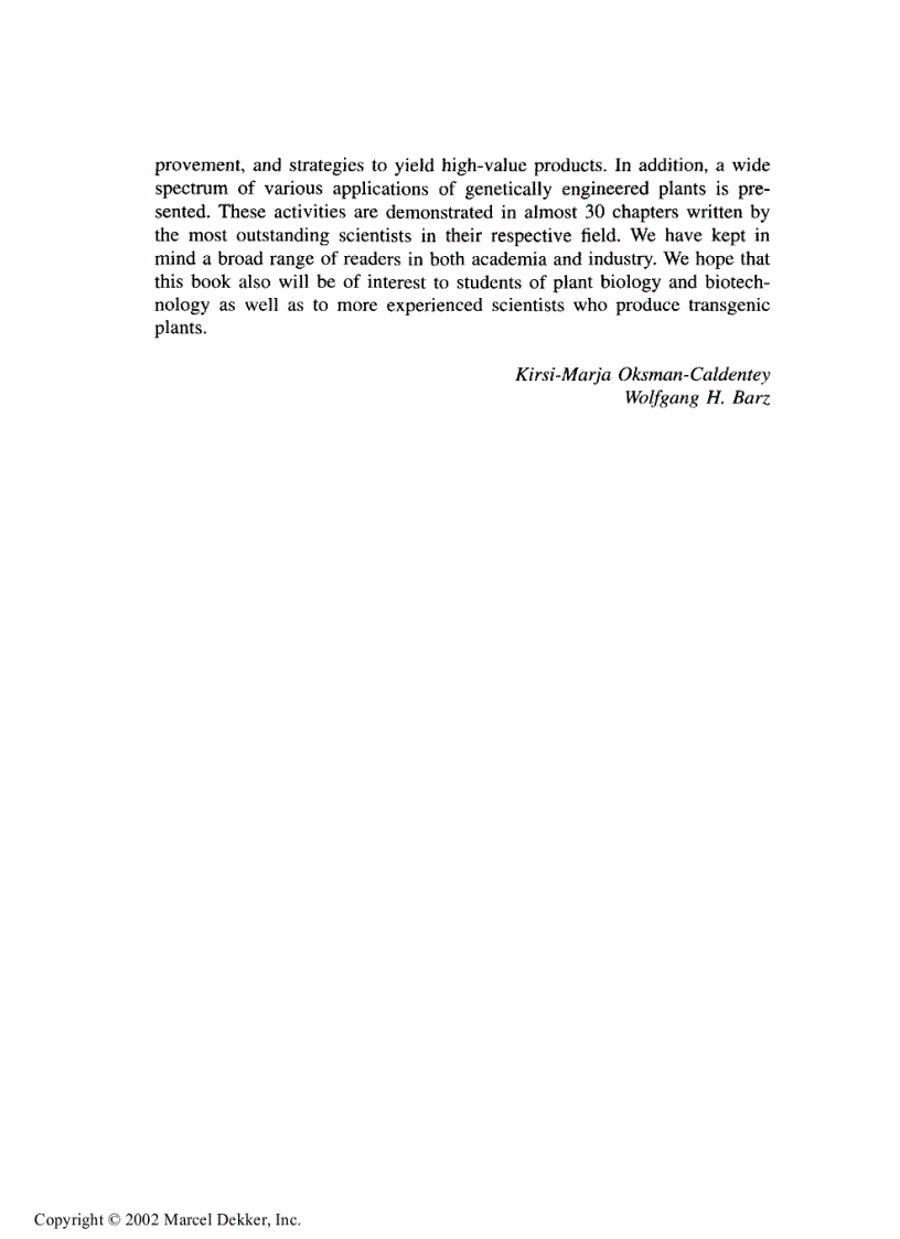 image for page Plant Biotechnology and Transgenic Plants