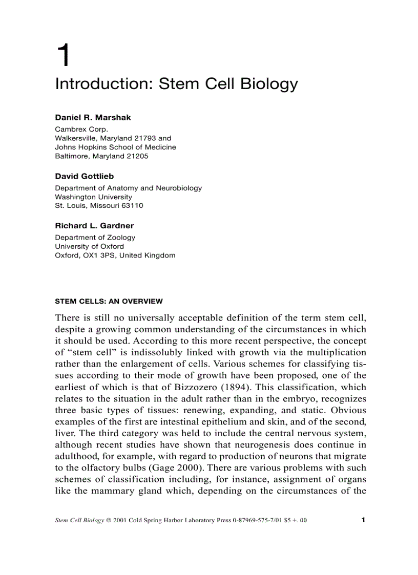 image for page Stem Cell Biology