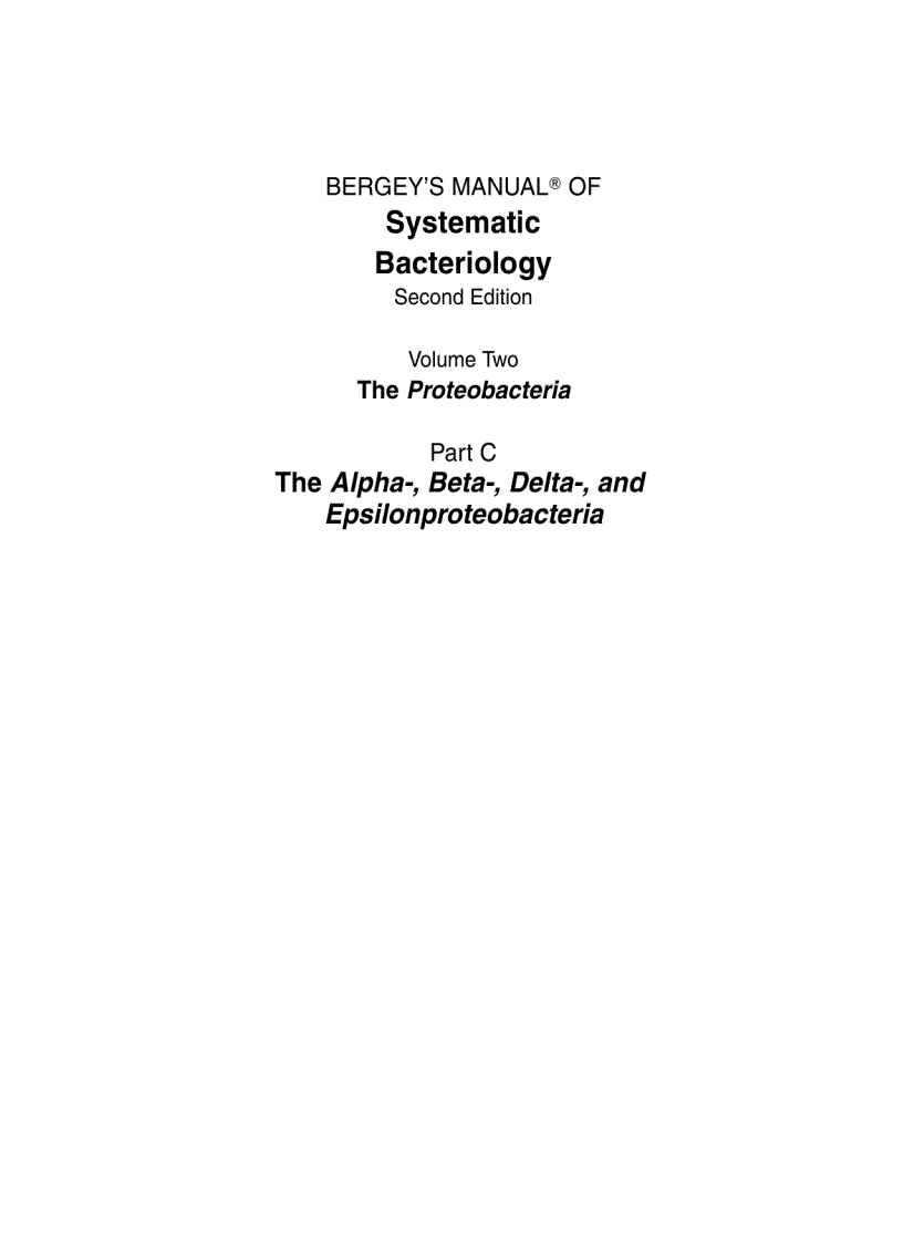 image for page Systematic Bacteriology Second Edition