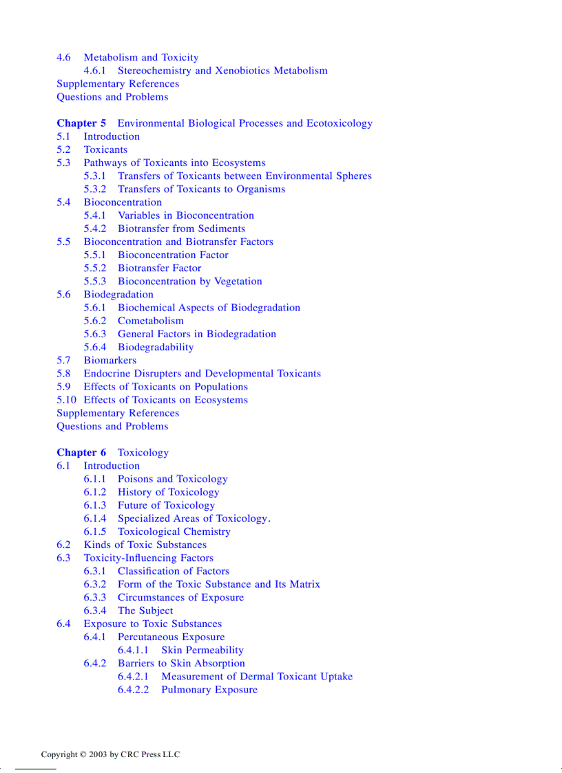image for page Toxicological Chemistry and Biochemistry 3rd Edition