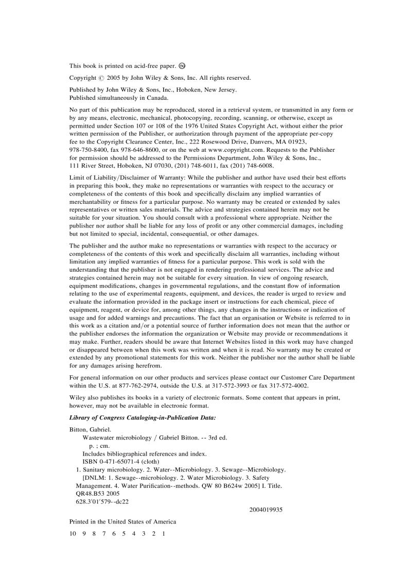 image for page Wastewater Microbiology 3rd Edition