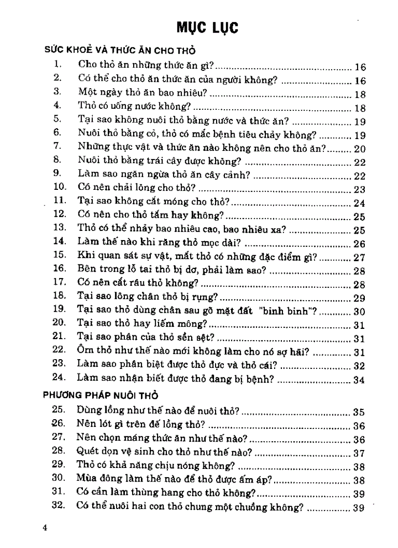 101 Cách nuôi những con vật đáng yêu 4 Thỏ và Chuột bạch