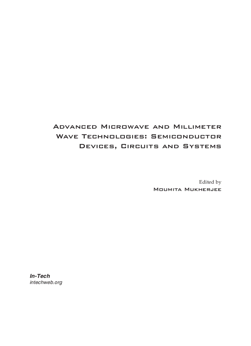 image for page Advanced Microwave and Millimeter Wave Technologies Semiconductor Devices Circuits and Systems
