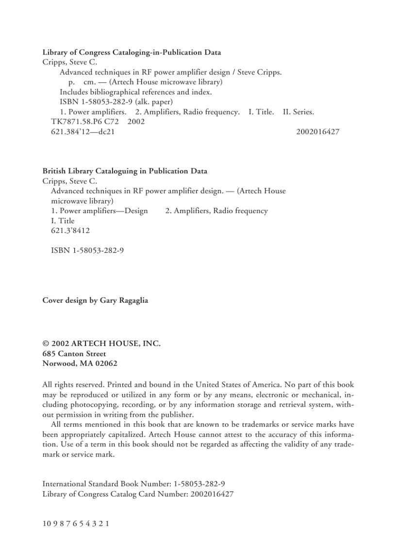 Advanced Techniques in RF Power Amplifier Design