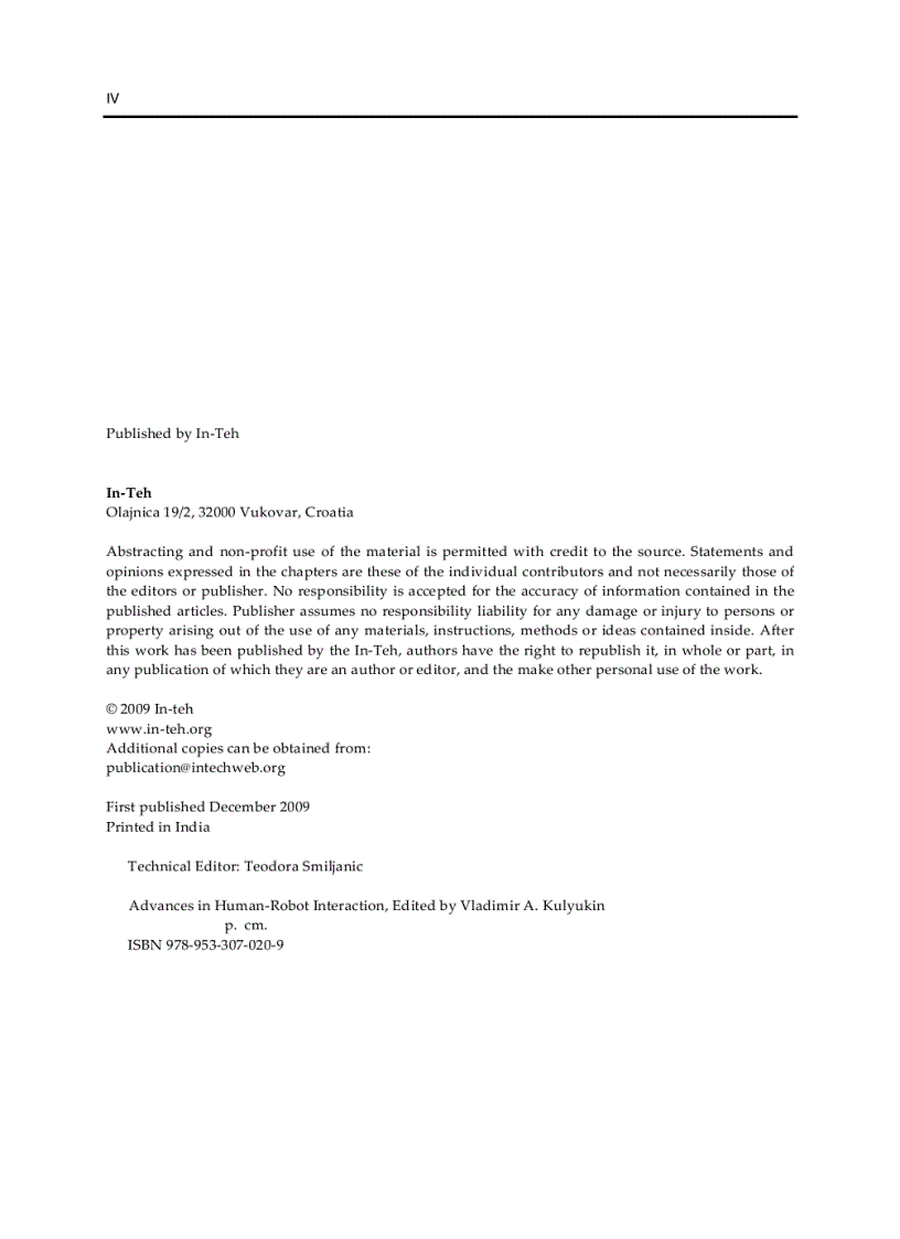 image for page Advances in Human Robot Interaction