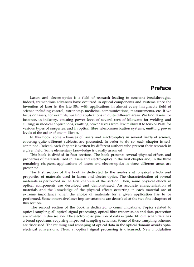 image for page Advances in Lasers and Electro Optics