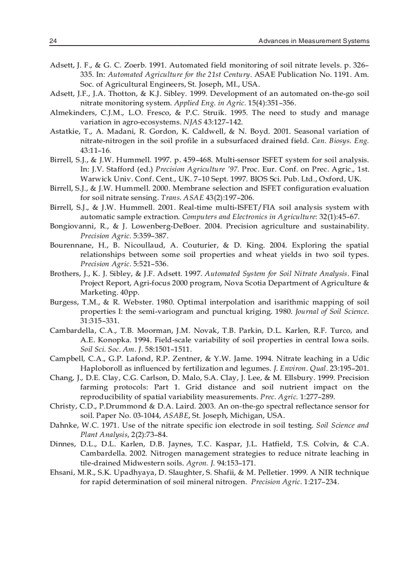 image for page Advances in Measurement Systems