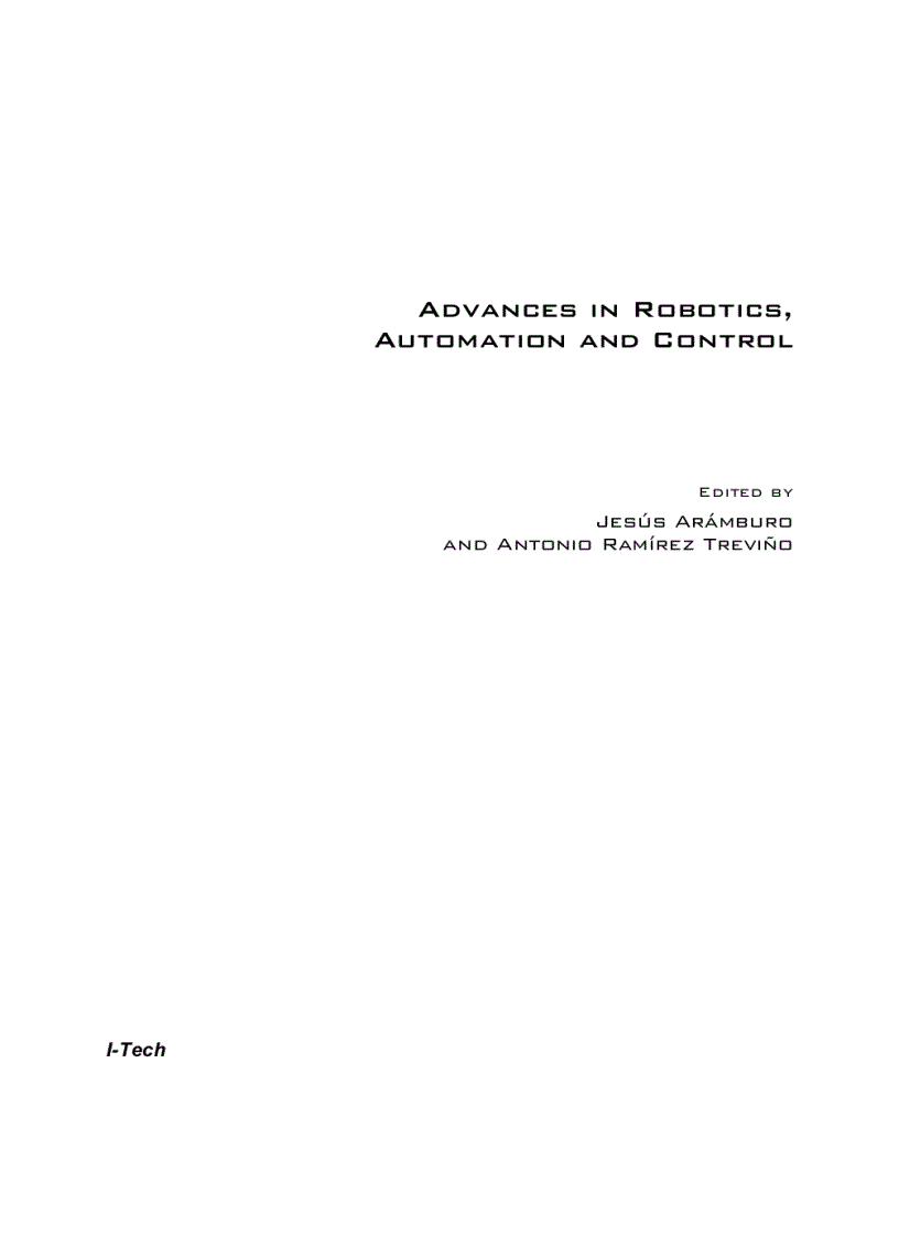 image for page Advances in Robotics Automation and Control